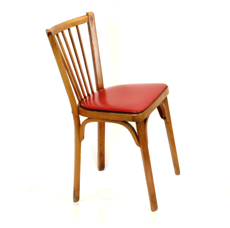 Chaise bois assise skai  Atelier des Curieux